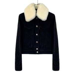 DW0175 Louis Vuitton Black logo embossed jacquard print cotton jacket